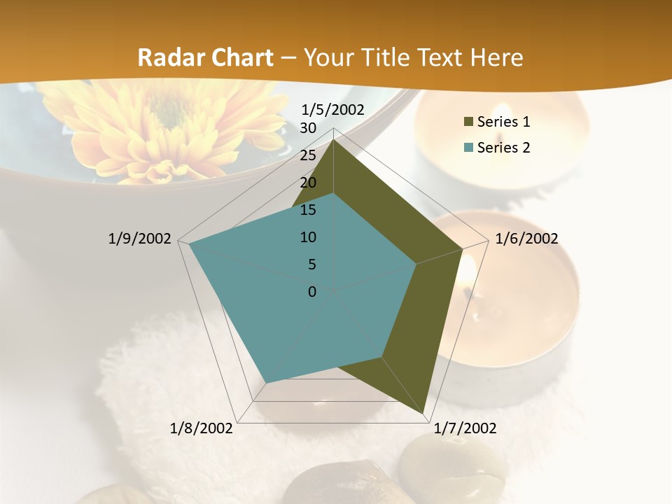 Beauty And Health Setting. A White Towel With Therapy Stones And A Bowl Of Floral Scented Water. PowerPoint Template