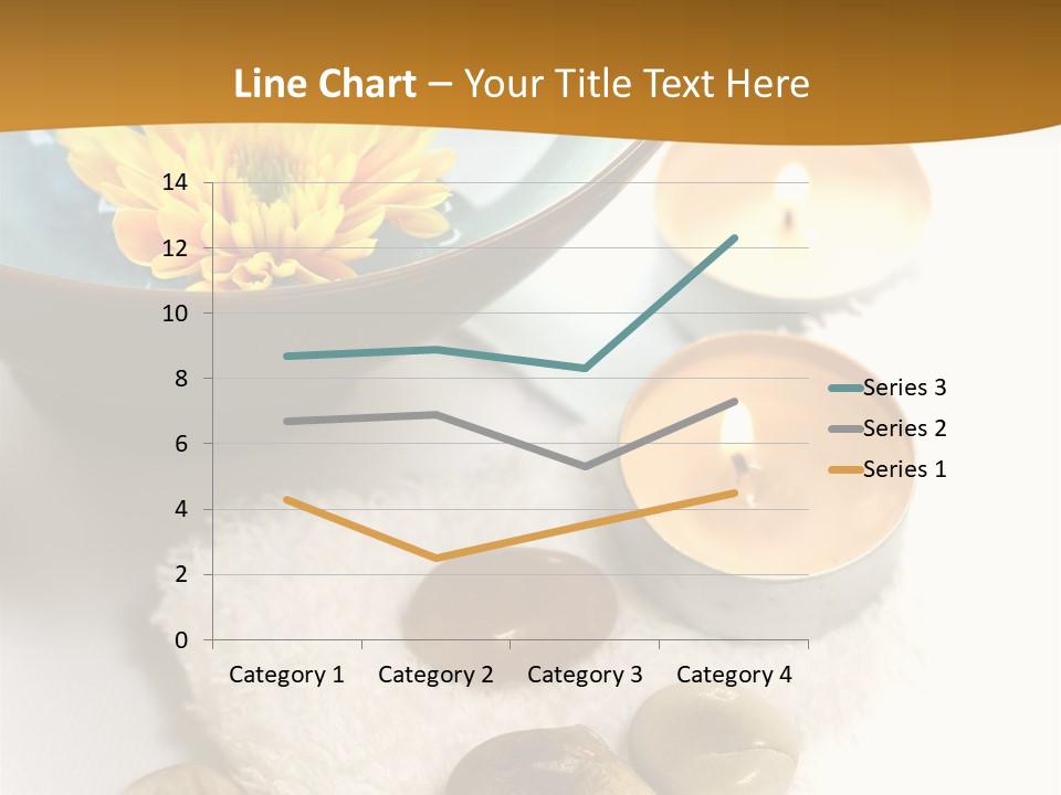Beauty And Health Setting. A White Towel With Therapy Stones And A Bowl Of Floral Scented Water. PowerPoint Template