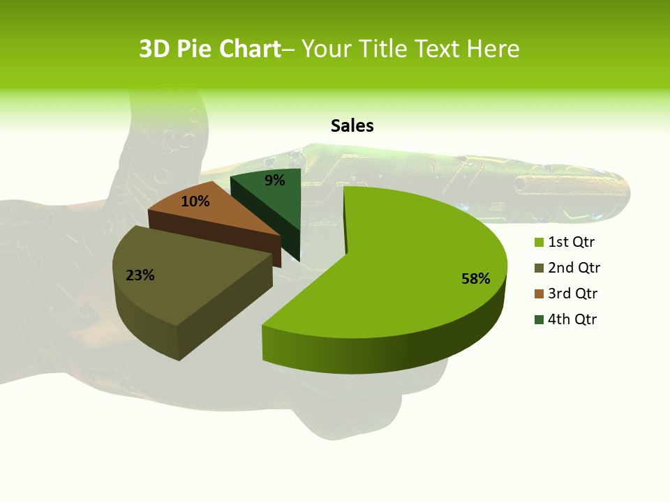 Digital Element Prop, Isolated In White Background For Easier Editing And Integration PowerPoint Template