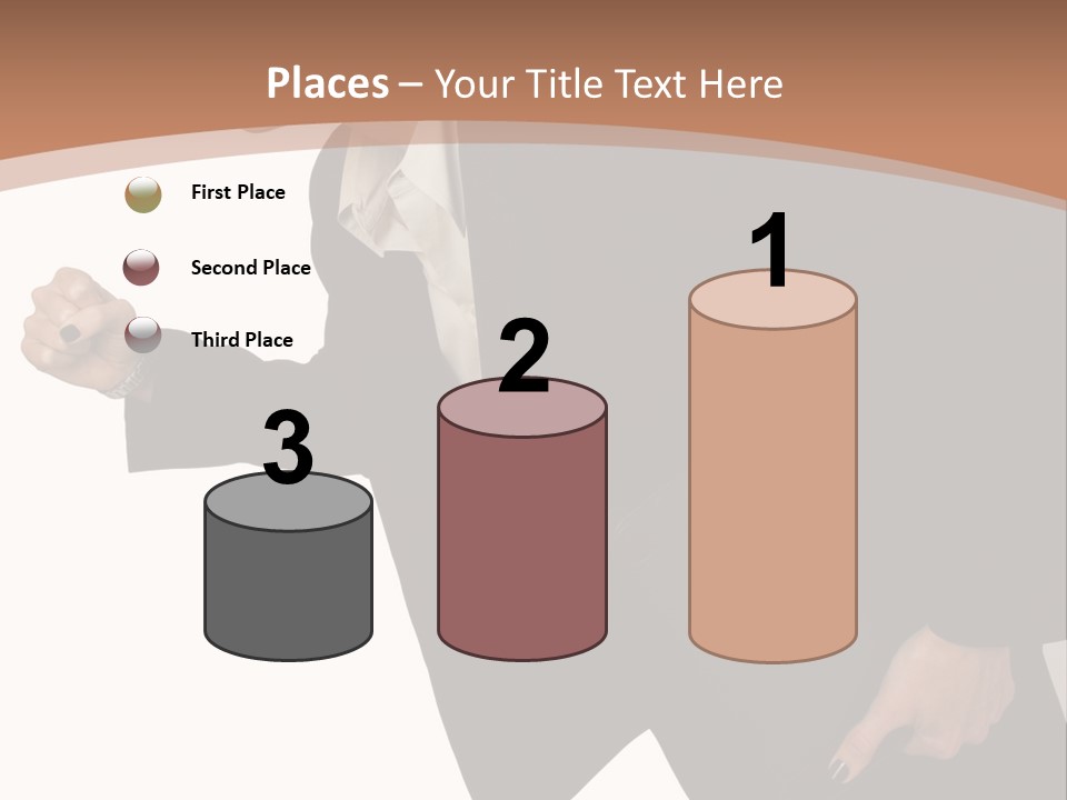 Female With Briefcase Running PowerPoint Template