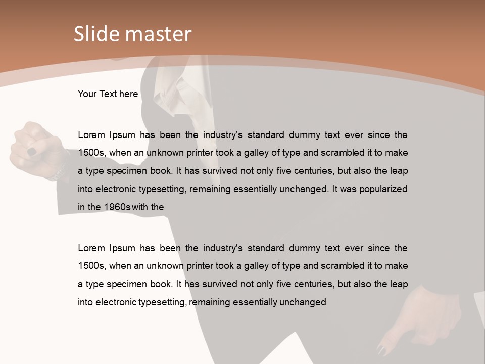 Female With Briefcase Running PowerPoint Template