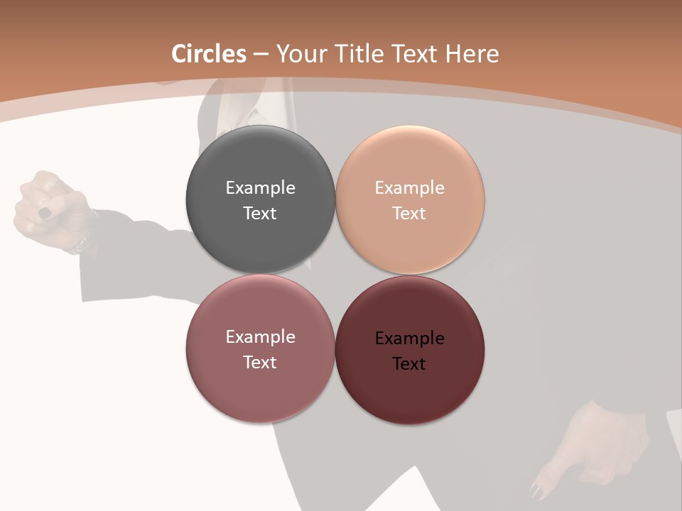 Female With Briefcase Running PowerPoint Template