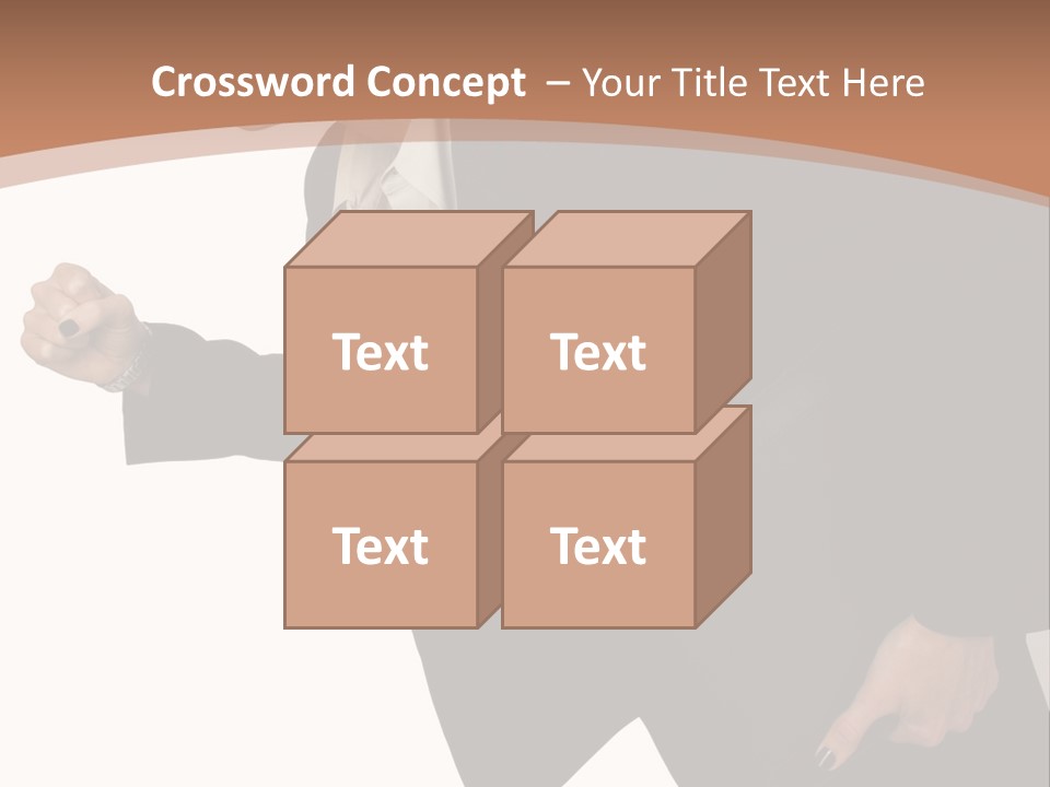 Female With Briefcase Running PowerPoint Template