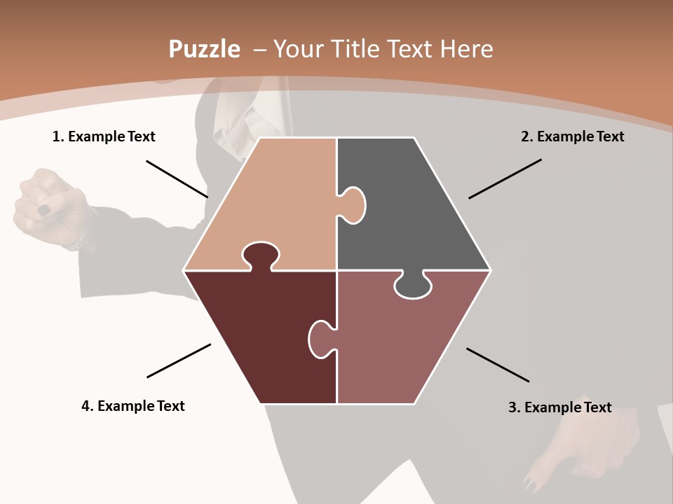 Female With Briefcase Running PowerPoint Template