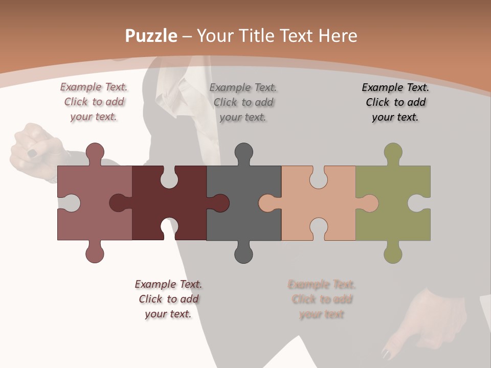 Female With Briefcase Running PowerPoint Template