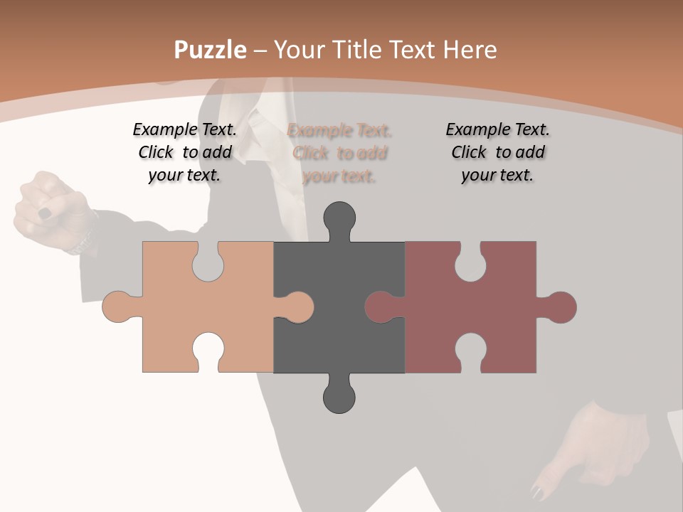 Female With Briefcase Running PowerPoint Template