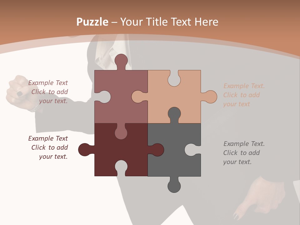 Female With Briefcase Running PowerPoint Template