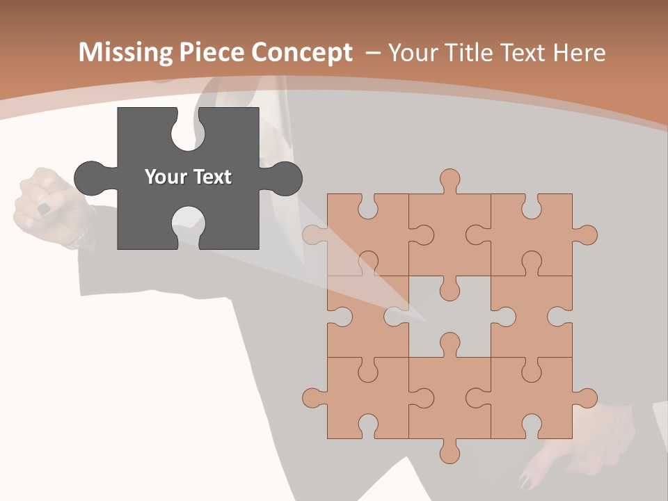 Female With Briefcase Running PowerPoint Template