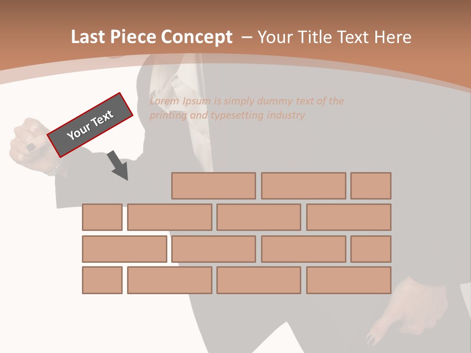 Female With Briefcase Running PowerPoint Template