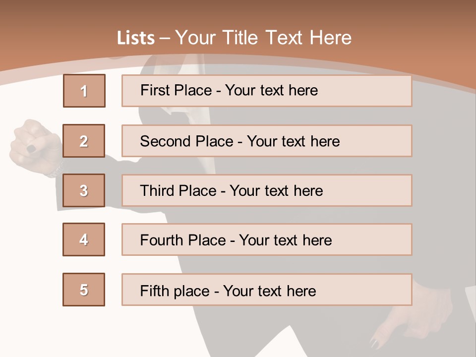Female With Briefcase Running PowerPoint Template