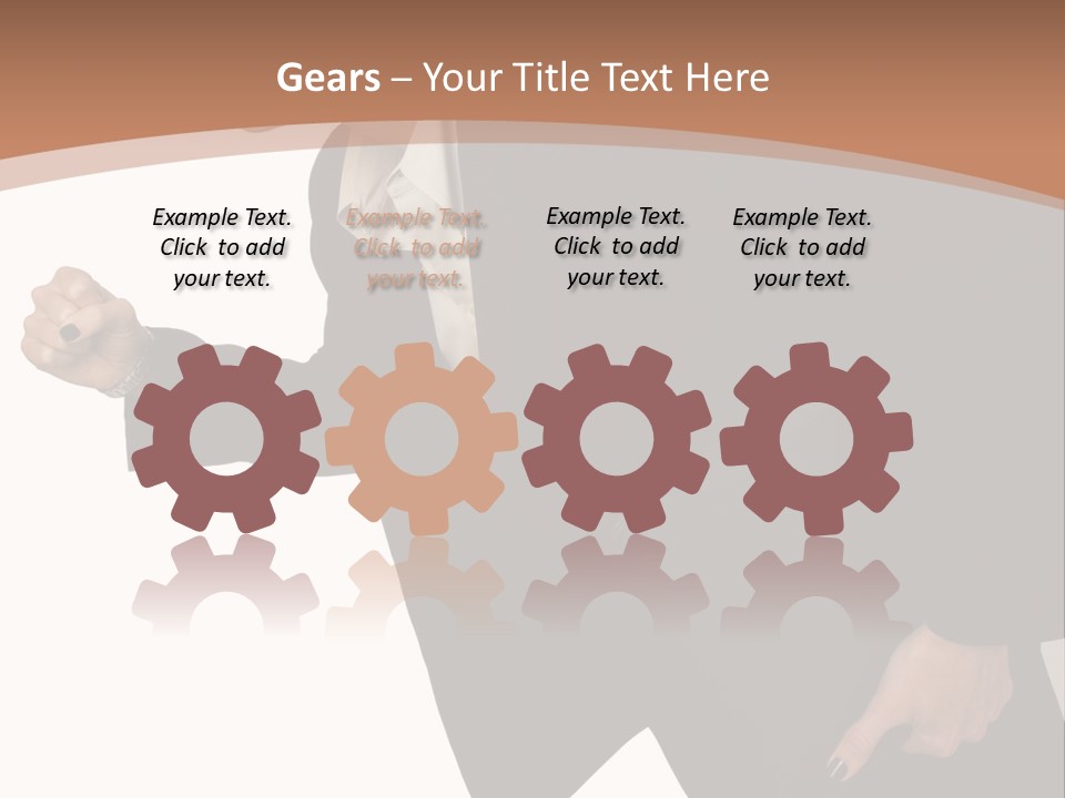 Female With Briefcase Running PowerPoint Template