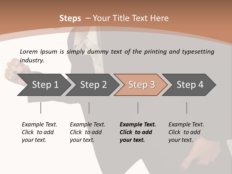 Female With Briefcase Running PowerPoint Template