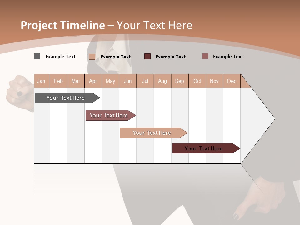 Female With Briefcase Running PowerPoint Template