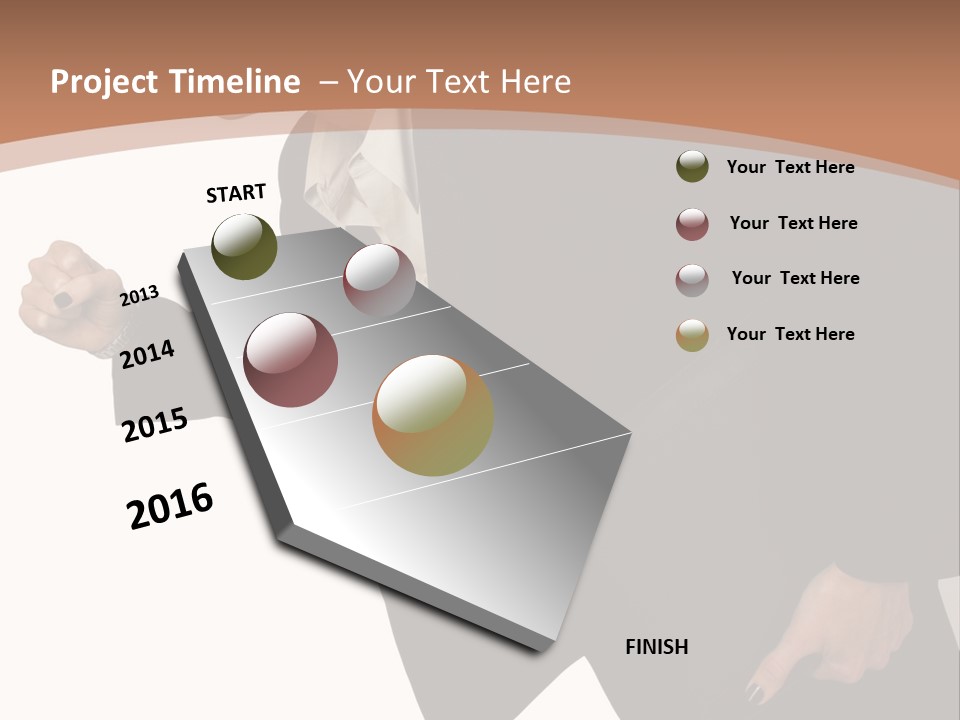 Female With Briefcase Running PowerPoint Template