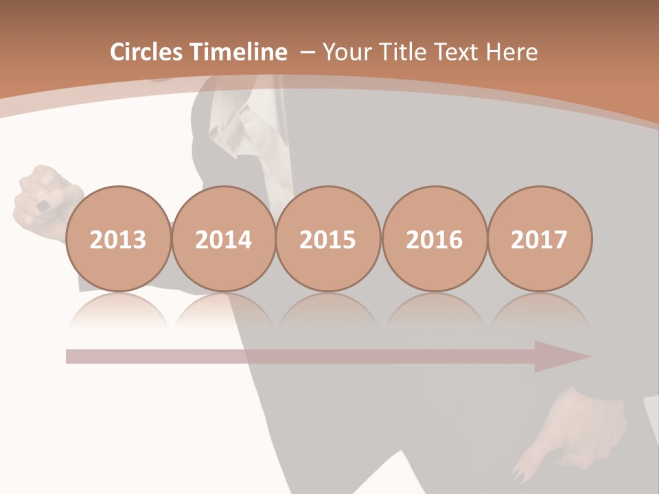 Female With Briefcase Running PowerPoint Template