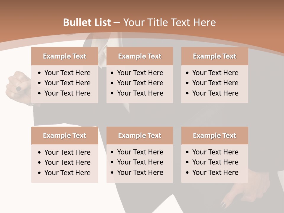 Female With Briefcase Running PowerPoint Template