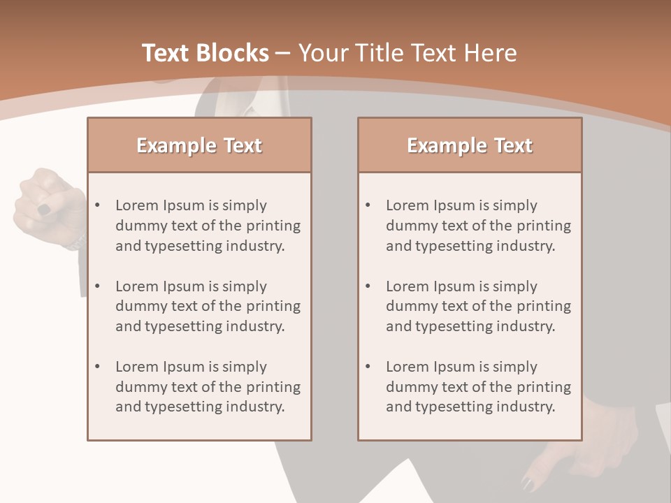 Female With Briefcase Running PowerPoint Template