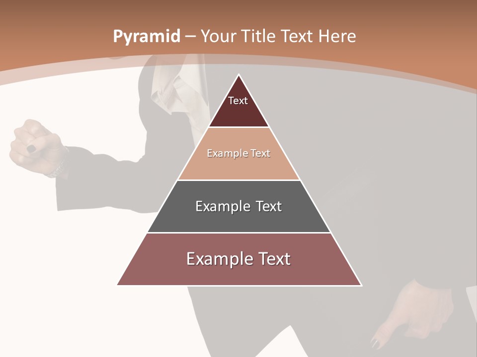 Female With Briefcase Running PowerPoint Template