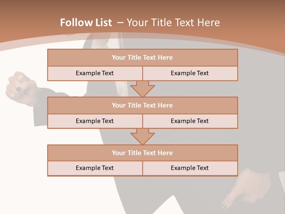 Female With Briefcase Running PowerPoint Template