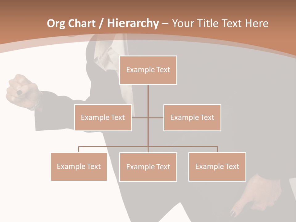 Female With Briefcase Running PowerPoint Template