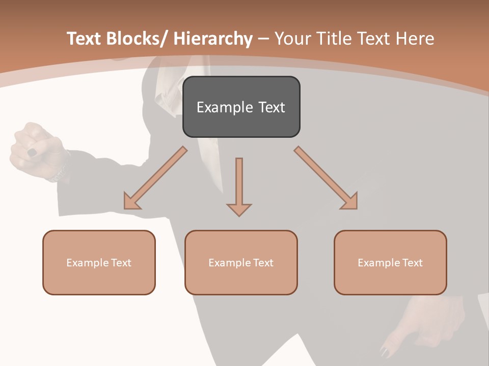 Female With Briefcase Running PowerPoint Template