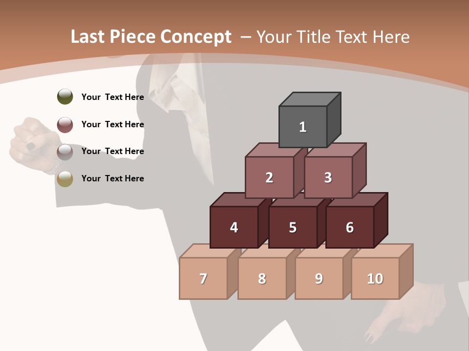 Female With Briefcase Running PowerPoint Template