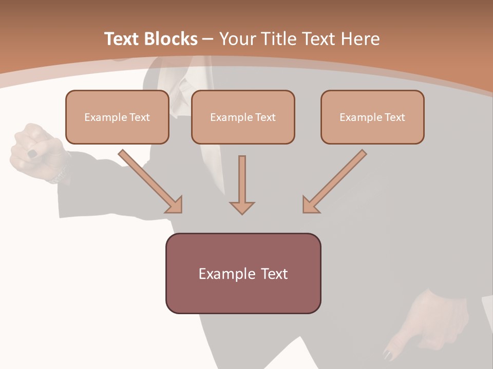Female With Briefcase Running PowerPoint Template