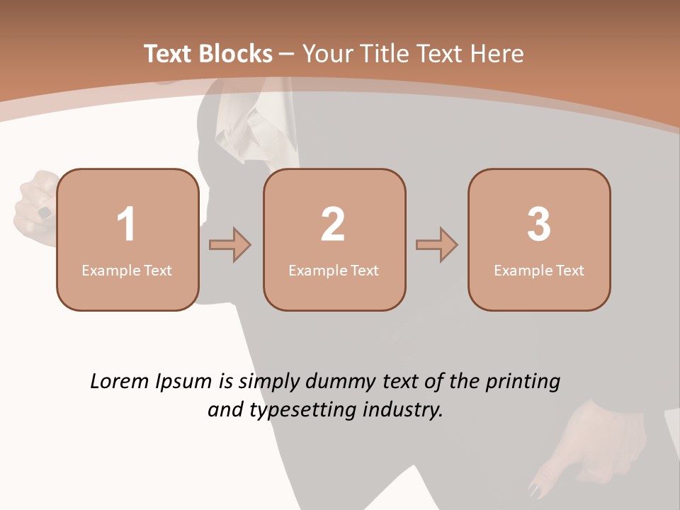 Female With Briefcase Running PowerPoint Template