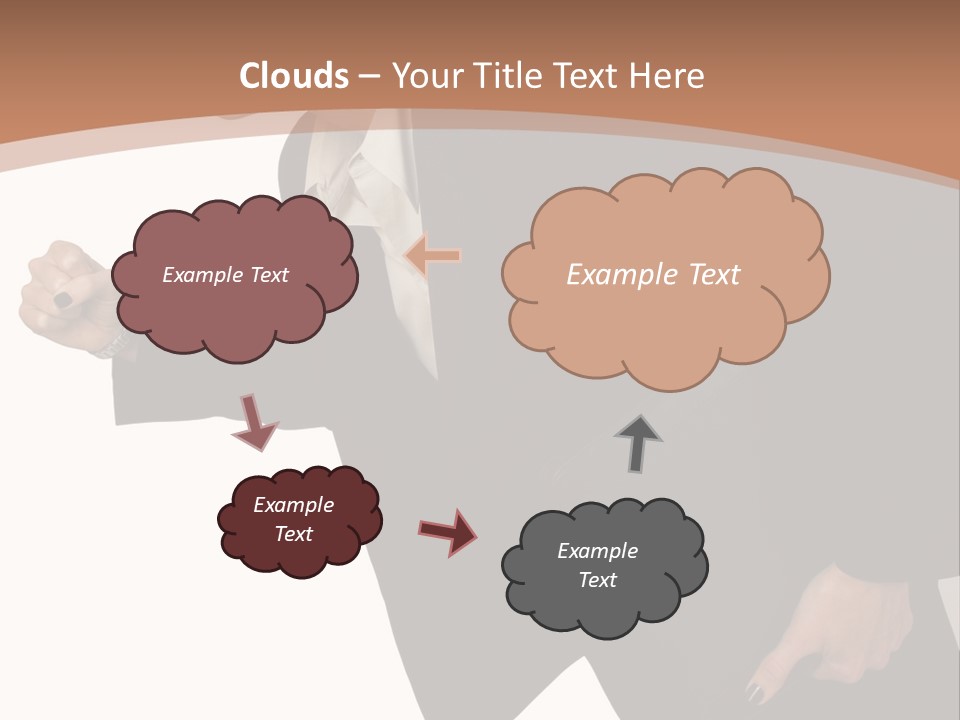Female With Briefcase Running PowerPoint Template