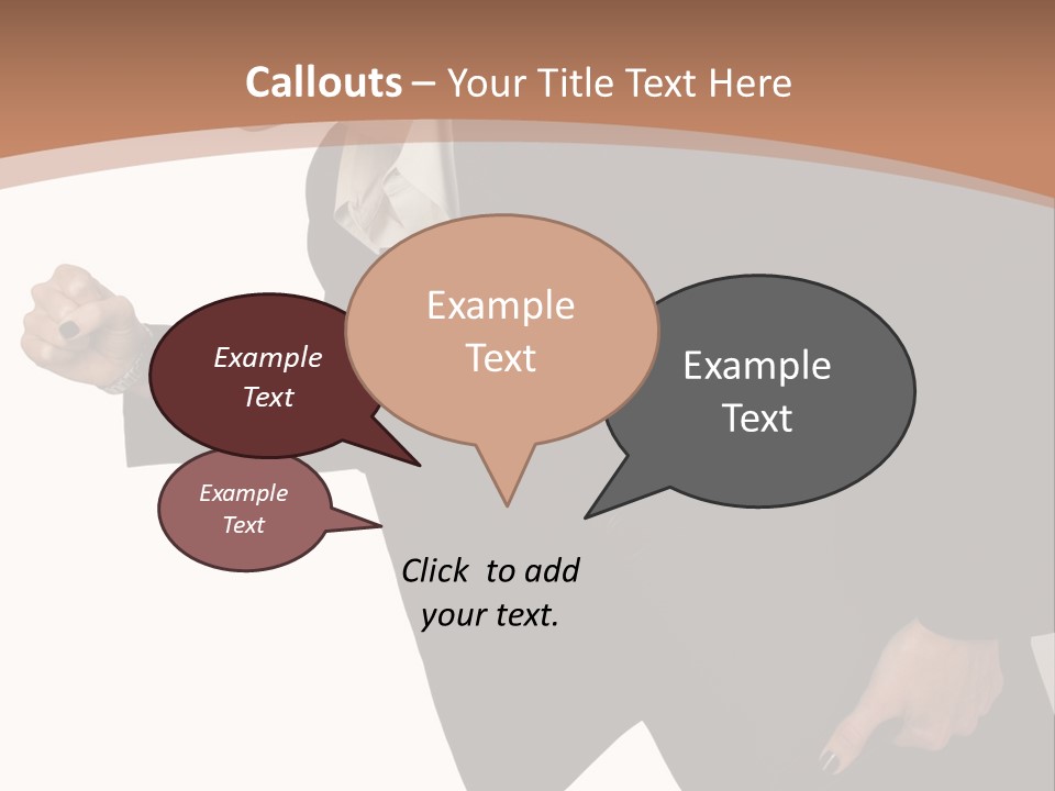 Female With Briefcase Running PowerPoint Template