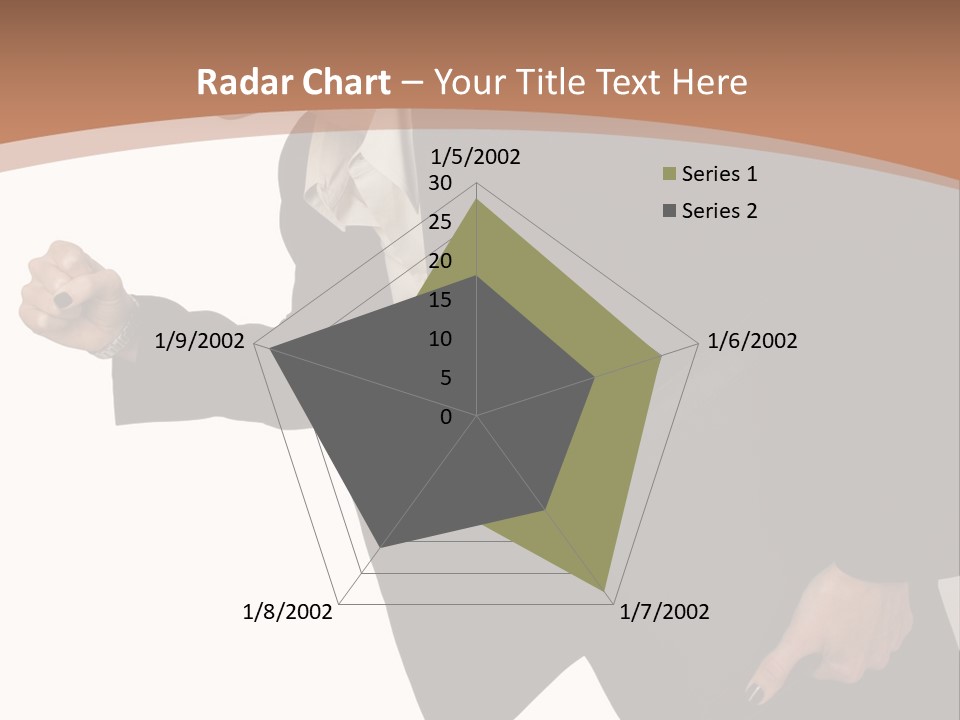 Female With Briefcase Running PowerPoint Template