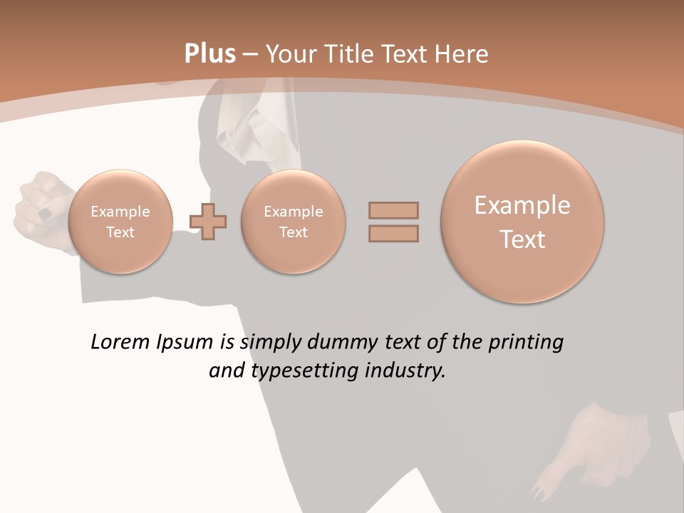 Female With Briefcase Running PowerPoint Template