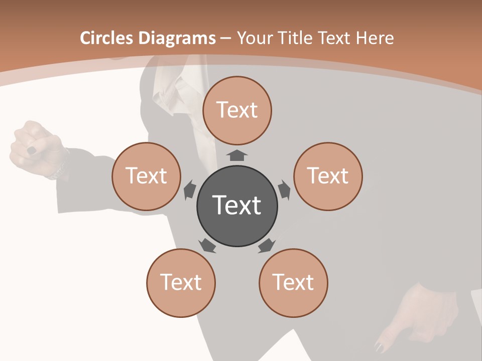 Female With Briefcase Running PowerPoint Template