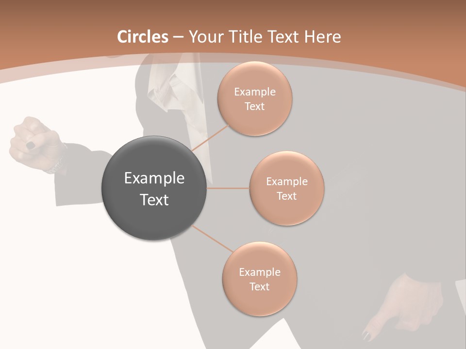 Female With Briefcase Running PowerPoint Template