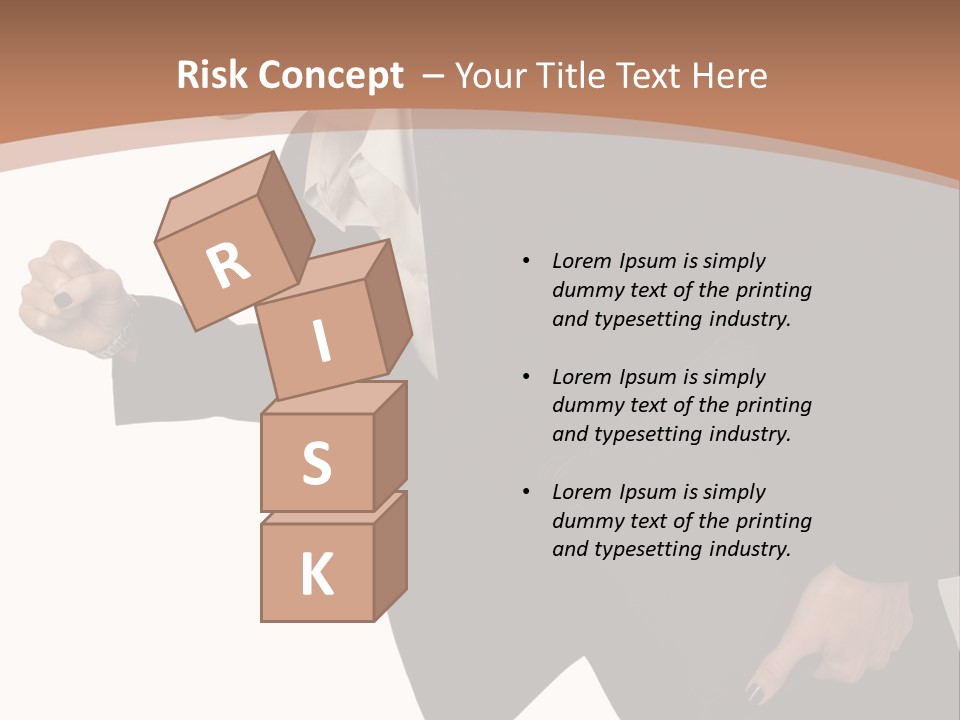 Female With Briefcase Running PowerPoint Template