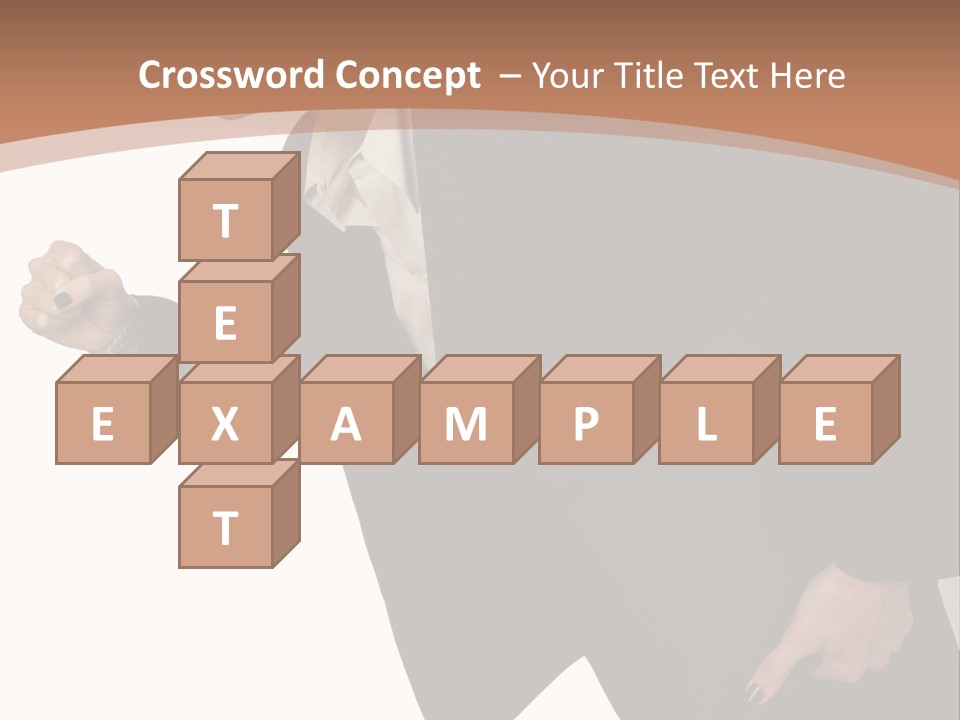 Female With Briefcase Running PowerPoint Template