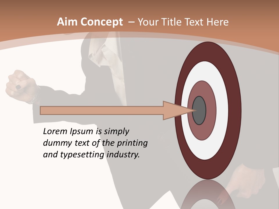 Female With Briefcase Running PowerPoint Template