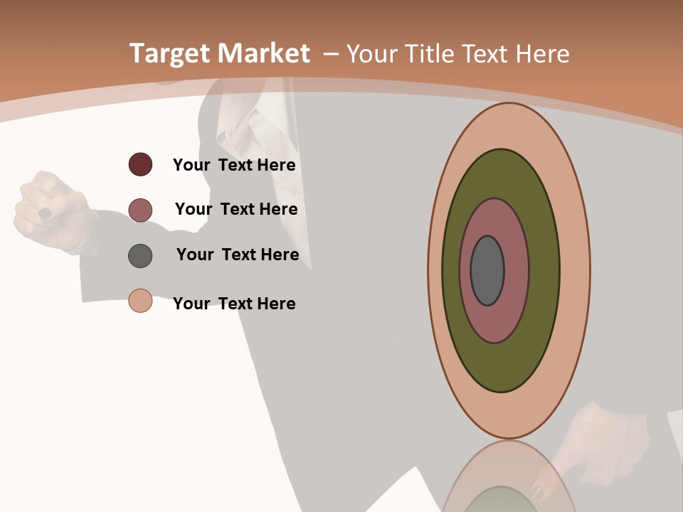 Female With Briefcase Running PowerPoint Template