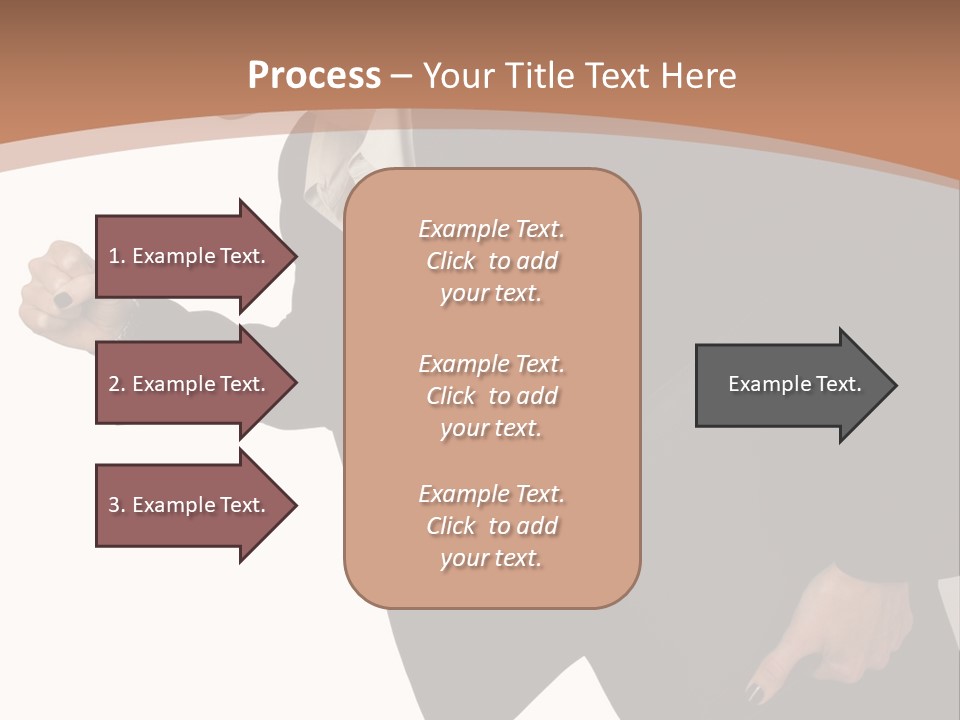 Female With Briefcase Running PowerPoint Template