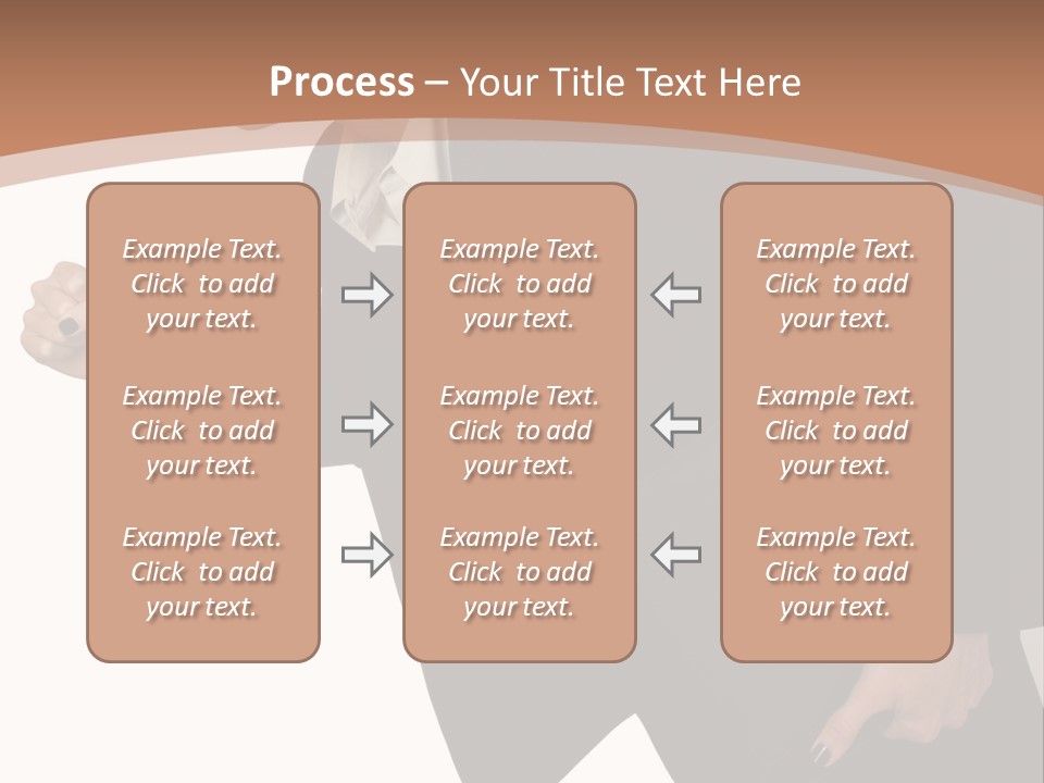 Female With Briefcase Running PowerPoint Template