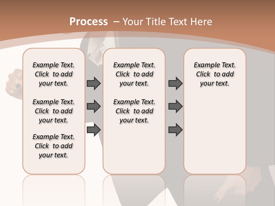 Female With Briefcase Running PowerPoint Template