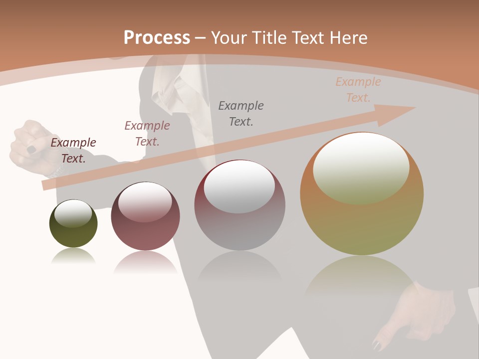 Female With Briefcase Running PowerPoint Template