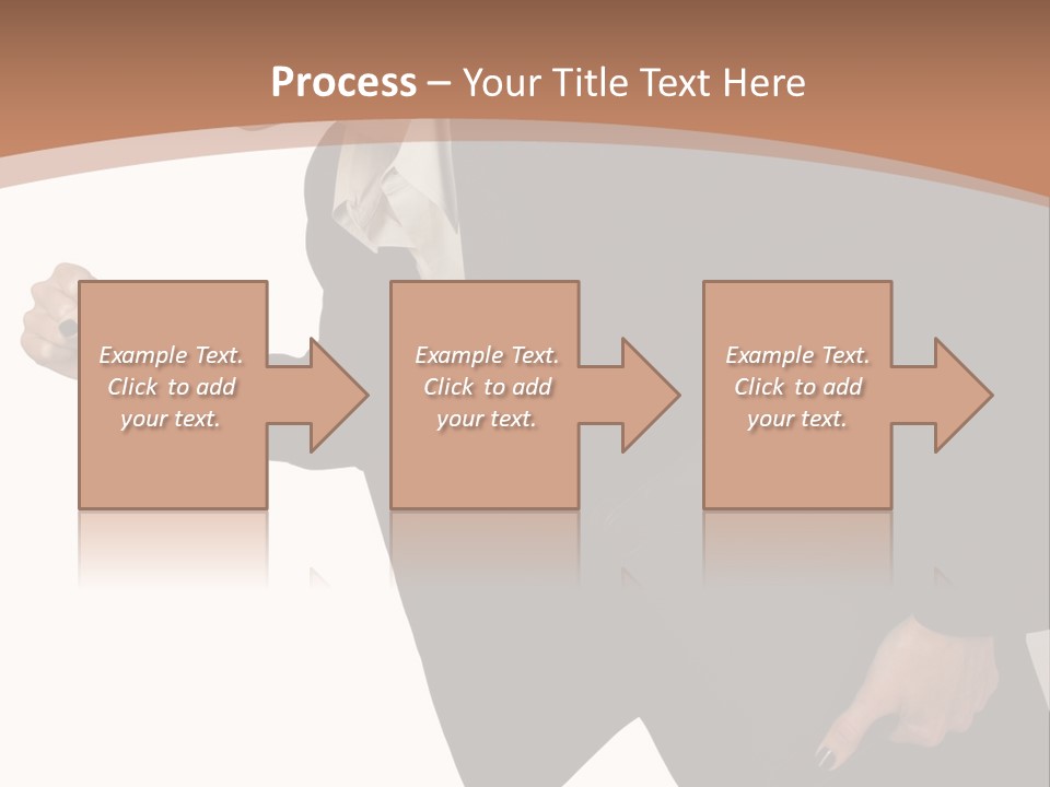 Female With Briefcase Running PowerPoint Template