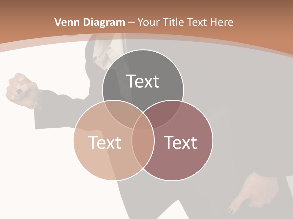 Female With Briefcase Running PowerPoint Template