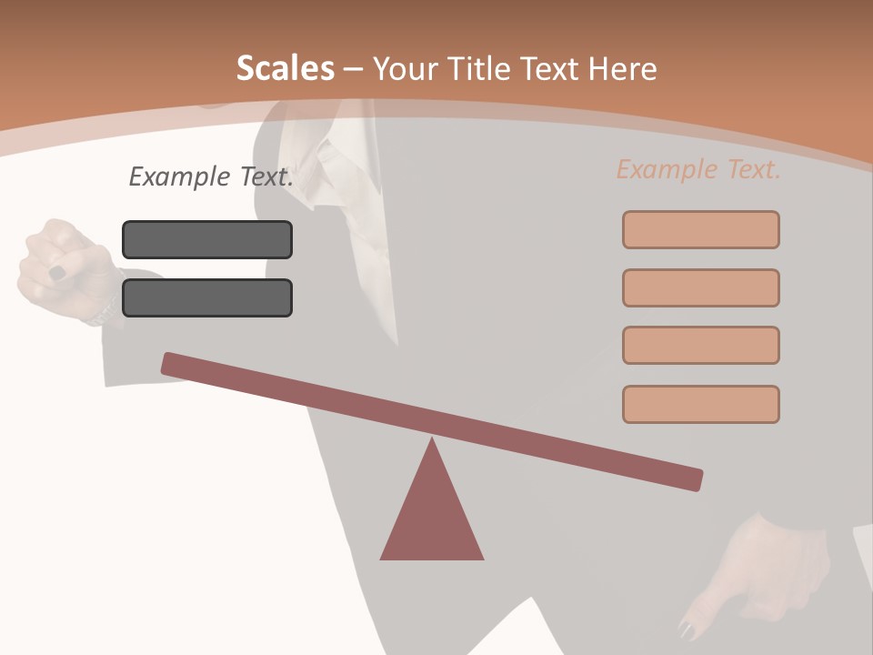 Female With Briefcase Running PowerPoint Template