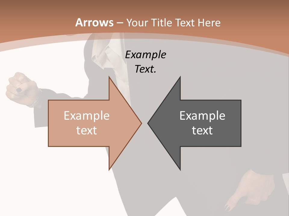 Female With Briefcase Running PowerPoint Template