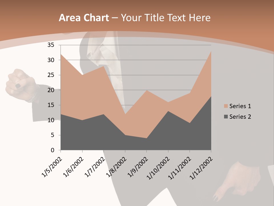Female With Briefcase Running PowerPoint Template