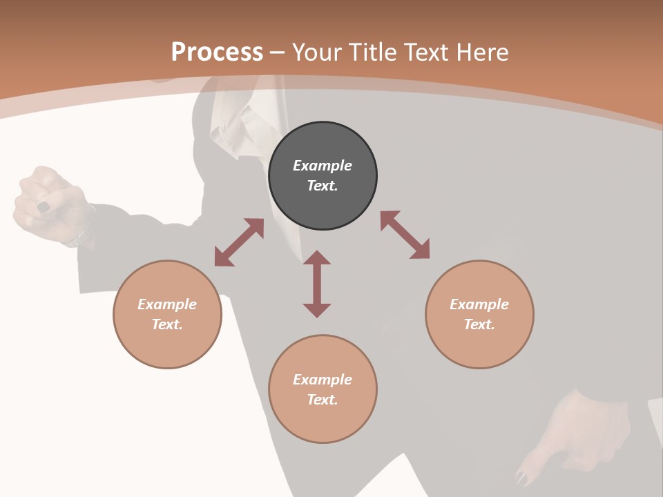 Female With Briefcase Running PowerPoint Template