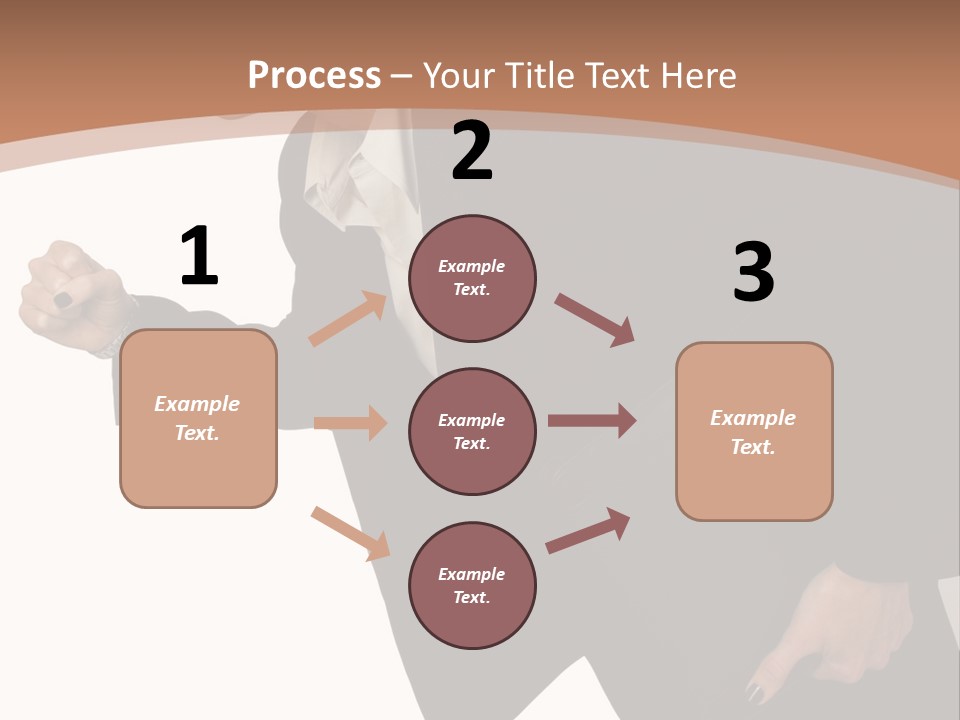 Female With Briefcase Running PowerPoint Template