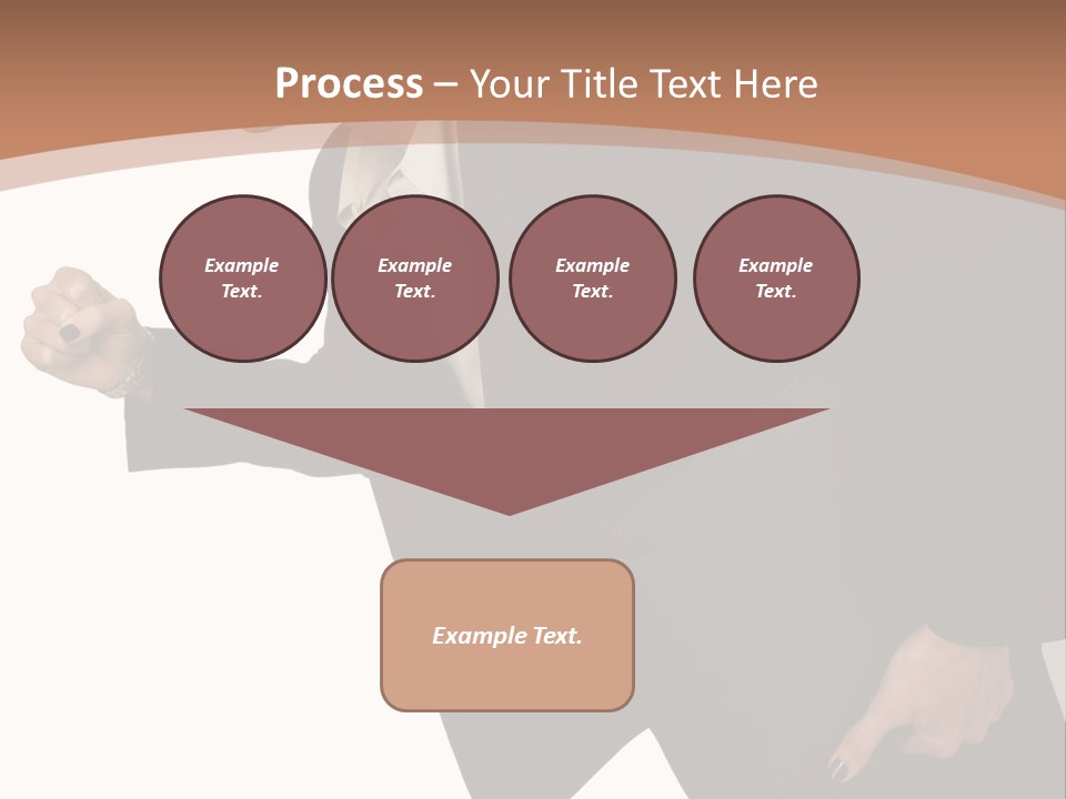 Female With Briefcase Running PowerPoint Template